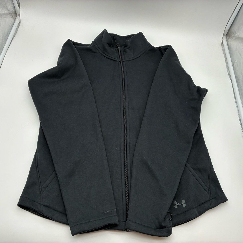 Under Armour Black Full-Zip Athletic Jacket, Large